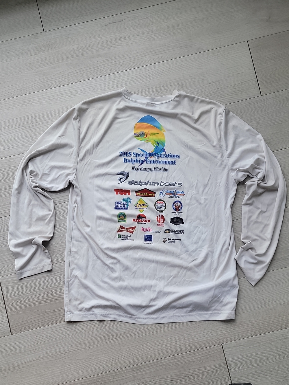 Sport-Tek White Long Sleeve Tournament Graphic Tee